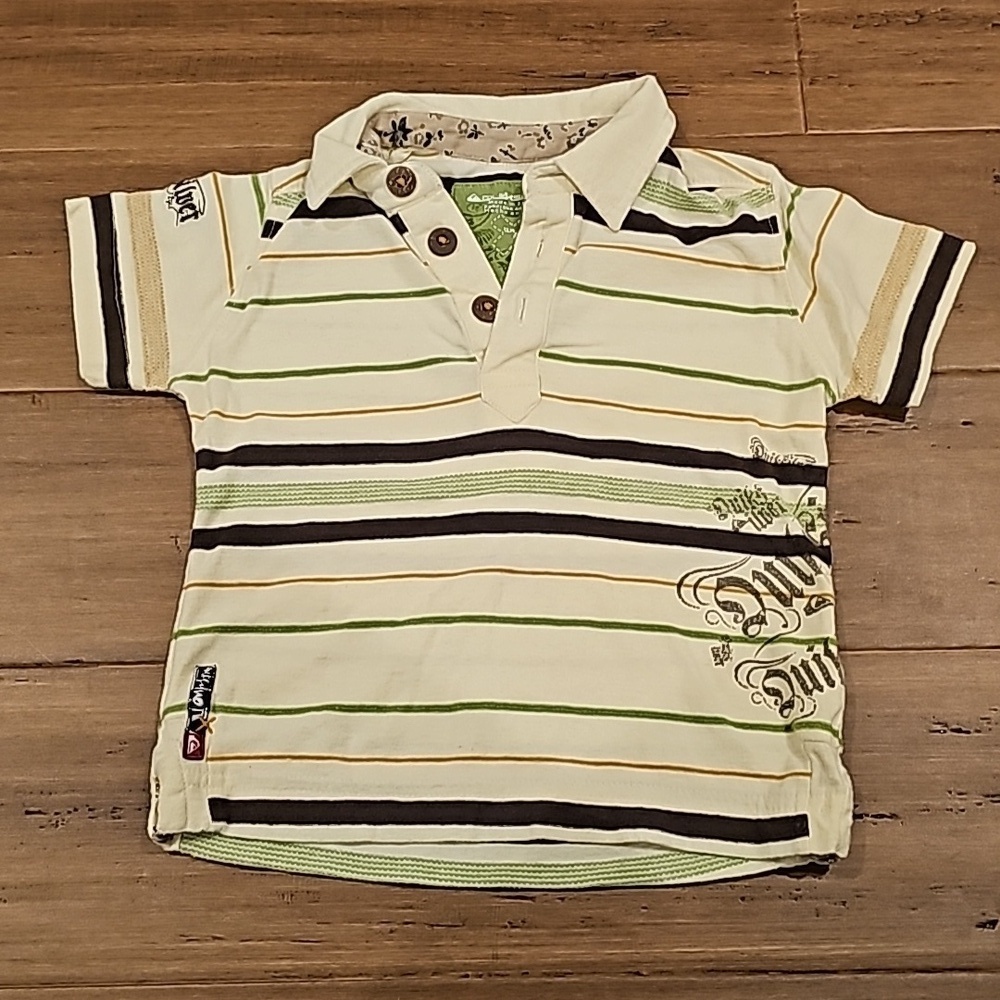 Quiksilver stripped polo - 12 months